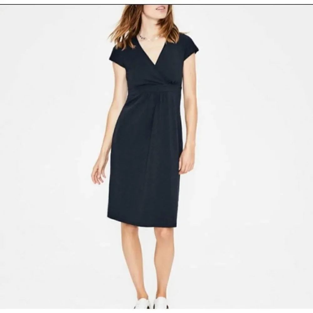 Boden Casual Jersey Knit Dress Navy sz 8R